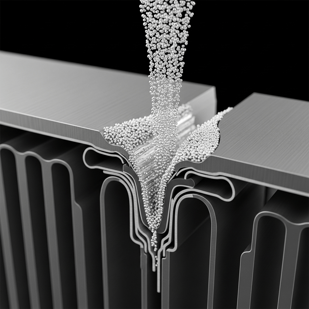 Microfuga interna siendo sellada