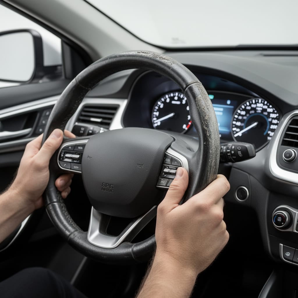 Volante duro antes del tratamiento