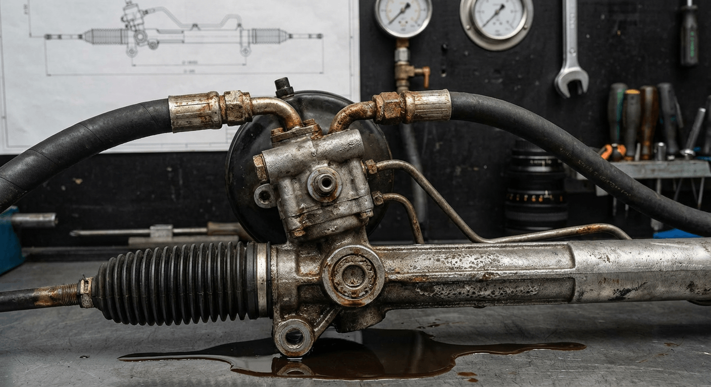 Sistema de dirección hidráulica en desgaste temprano