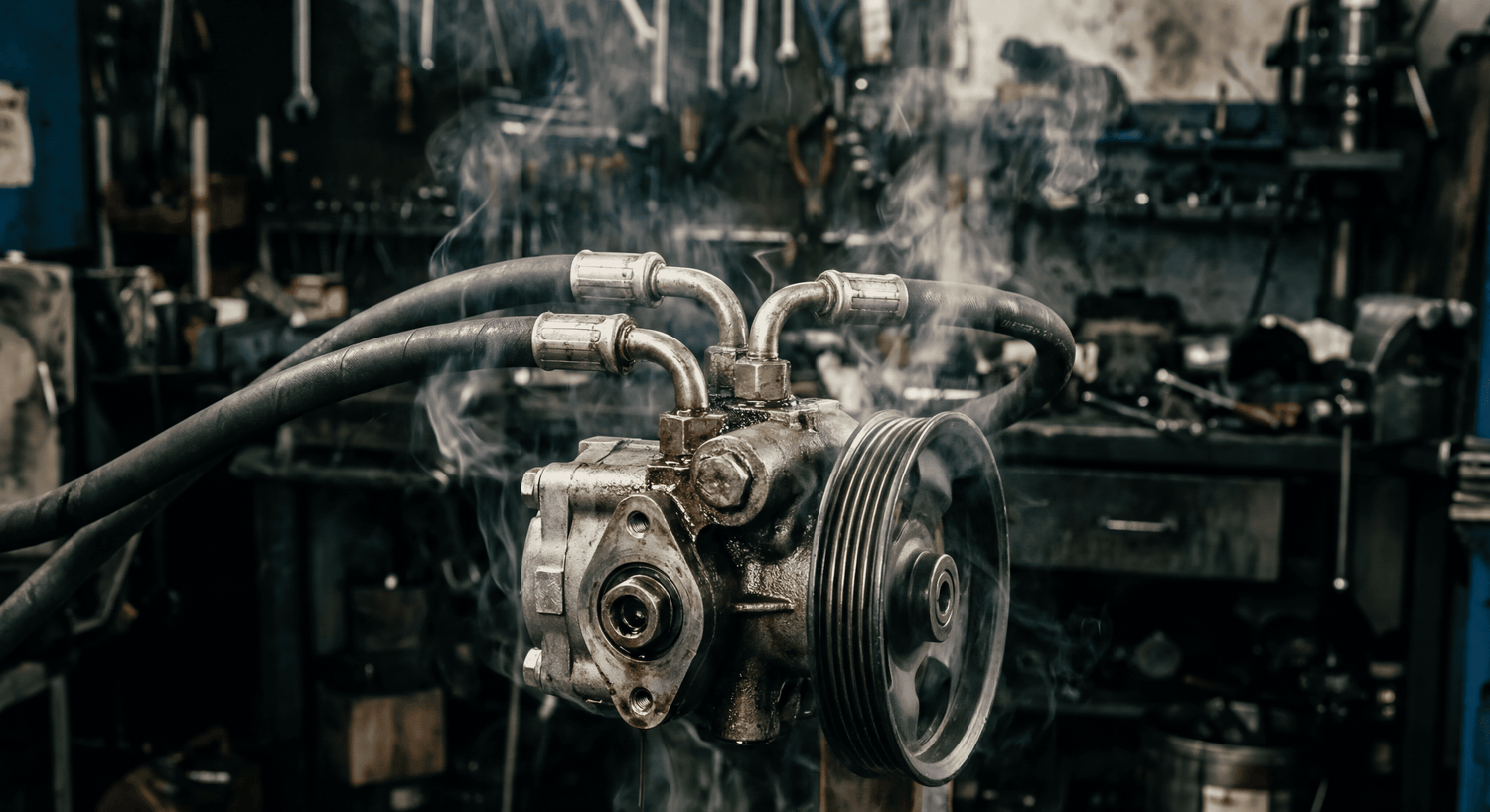 Bomba hidráulica trabajando forzada