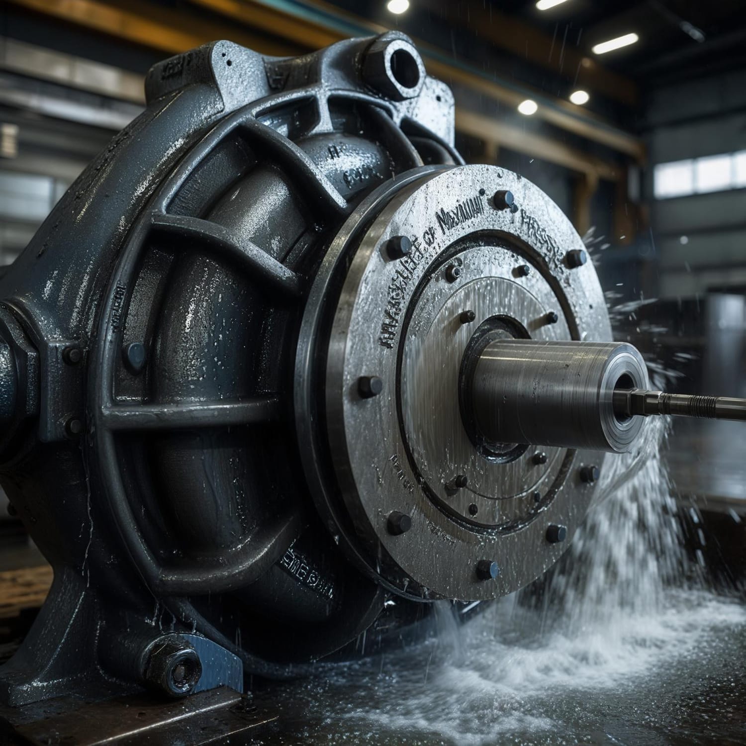 Bomba hidráulica trabajando forzada