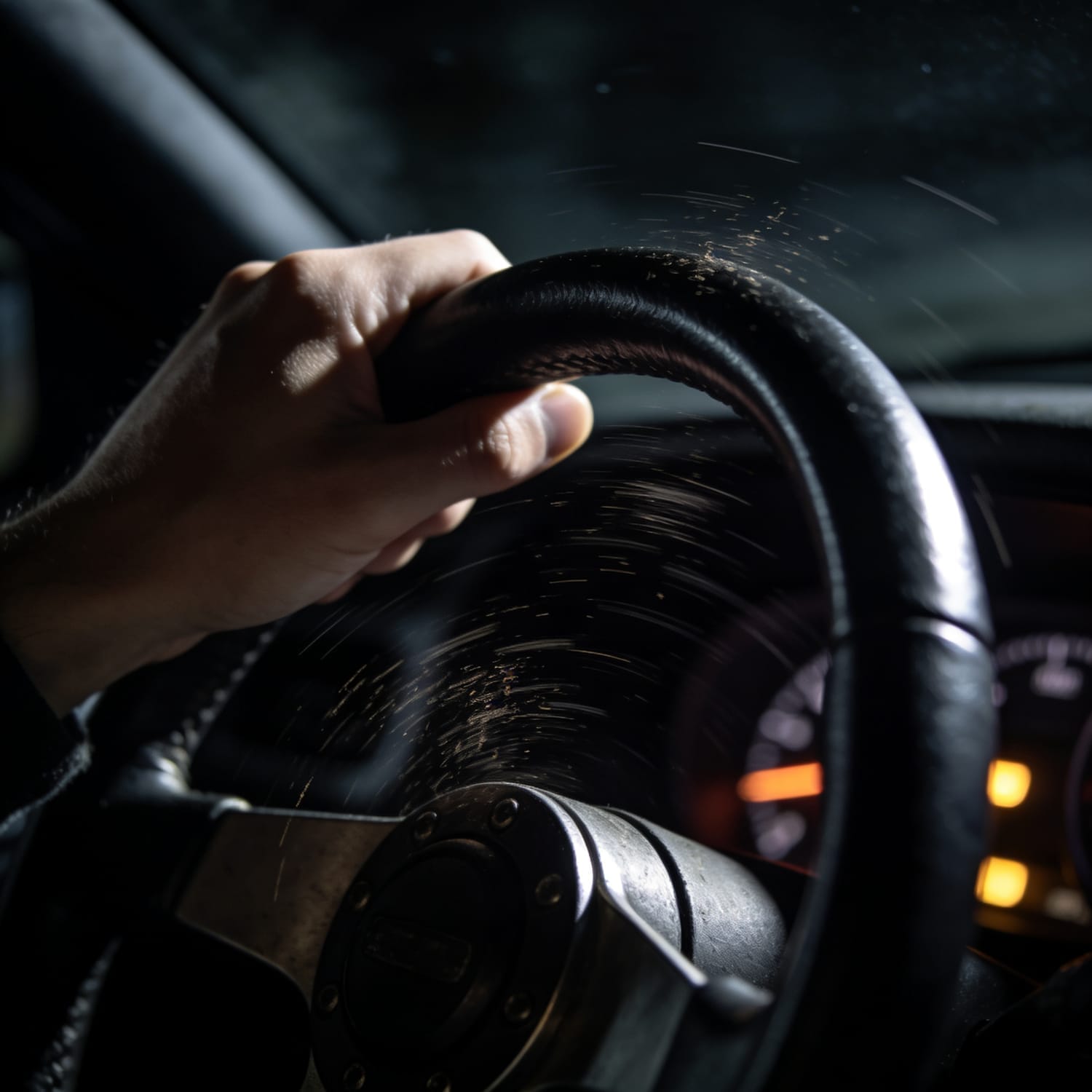 Volante con zumbido en maniobra