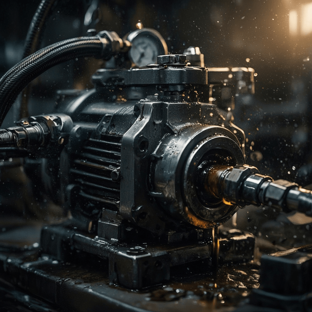 Bomba hidráulica trabajando forzada