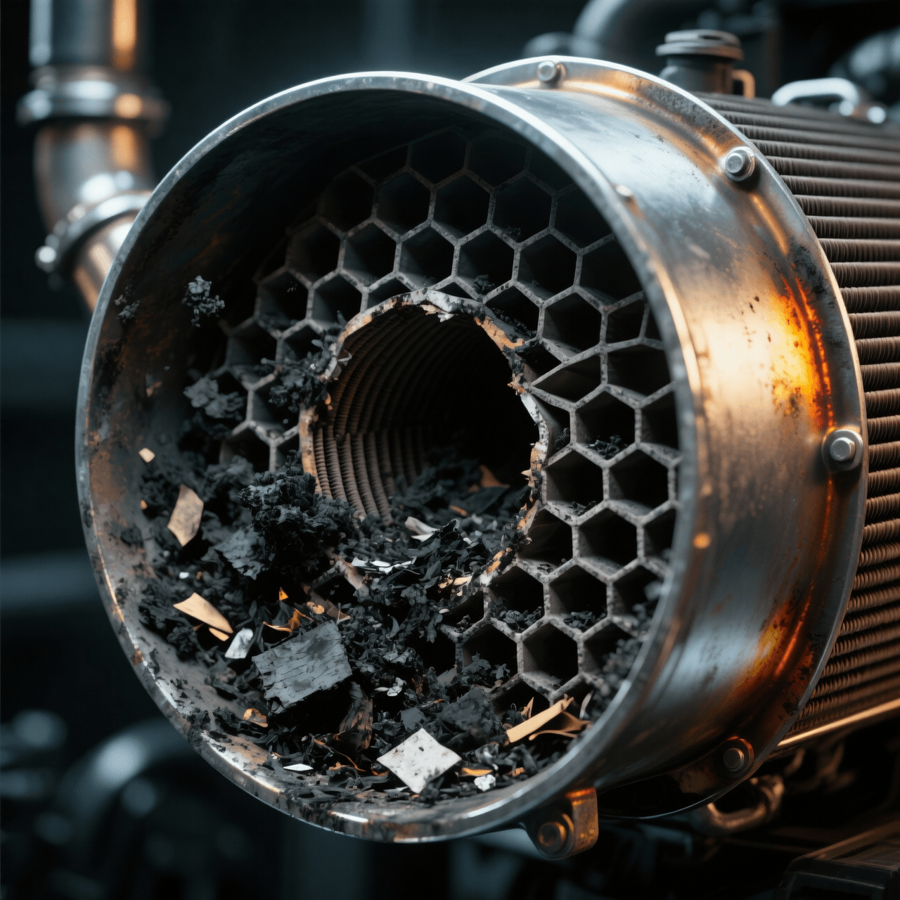 Catalizador obstruido