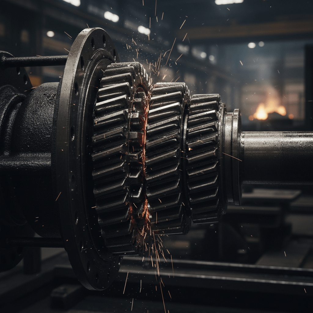 Engranajes del diferencial bajo carga