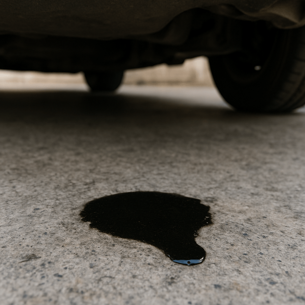 Gota de aceite bajo el vehículo