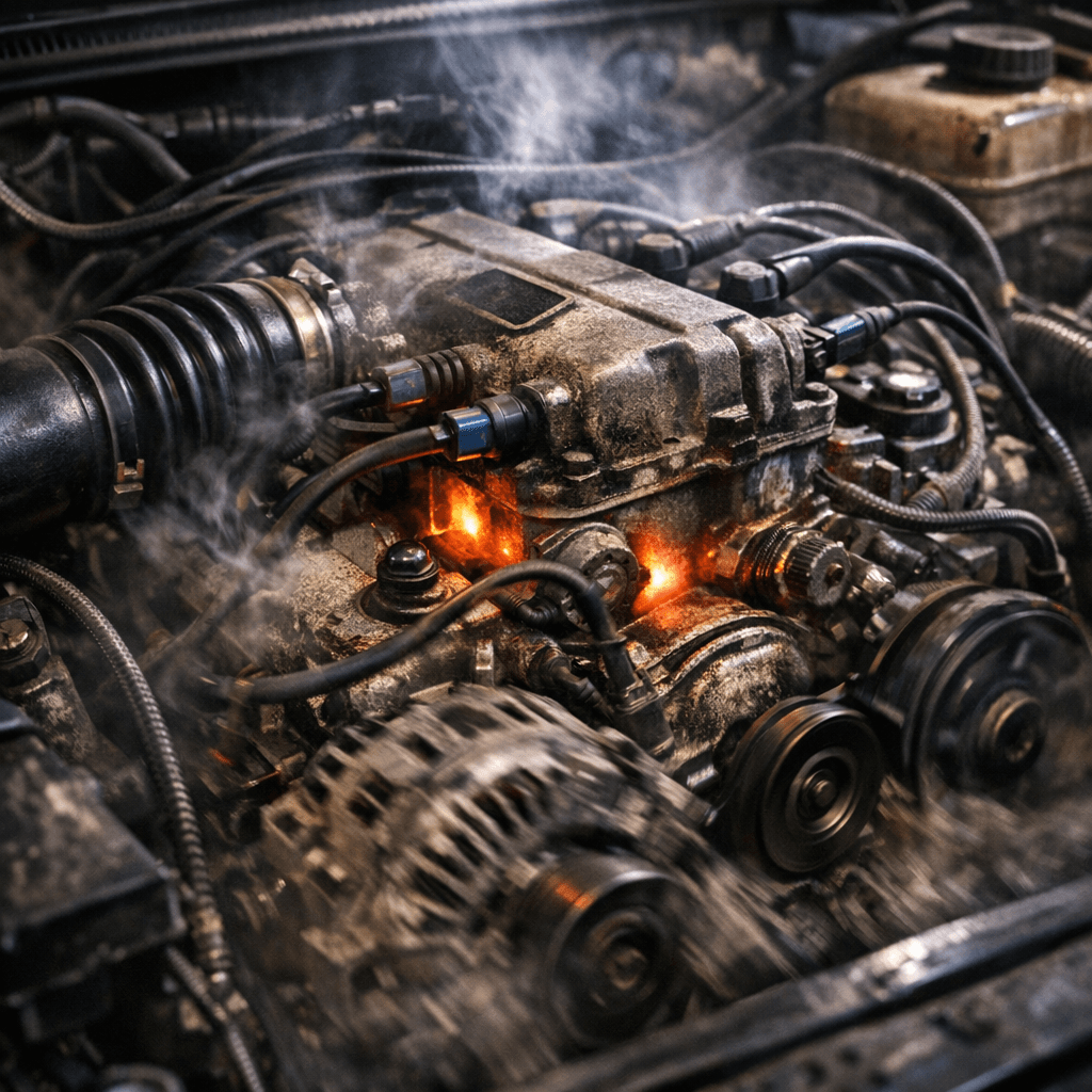 Motor con funcionamiento áspero