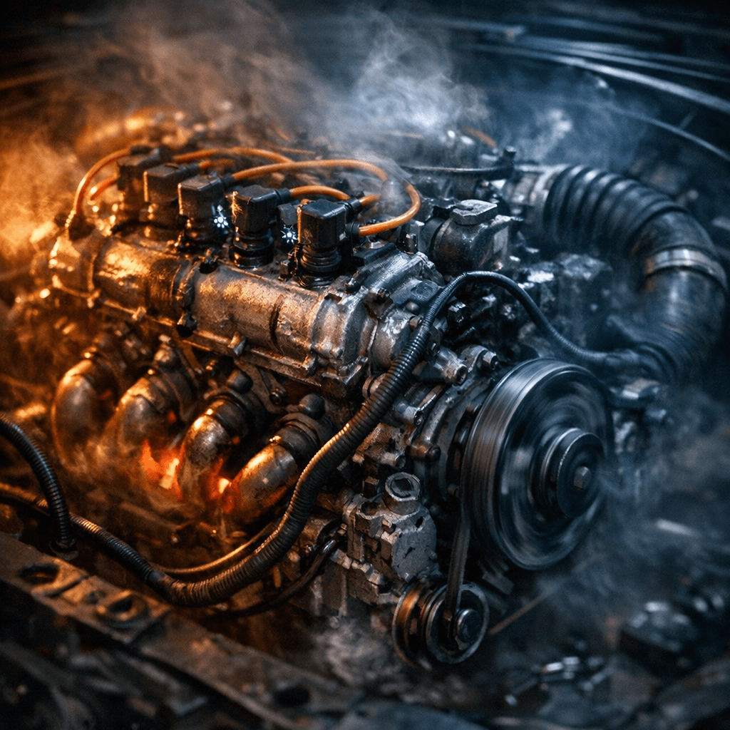 Motor con funcionamiento áspero