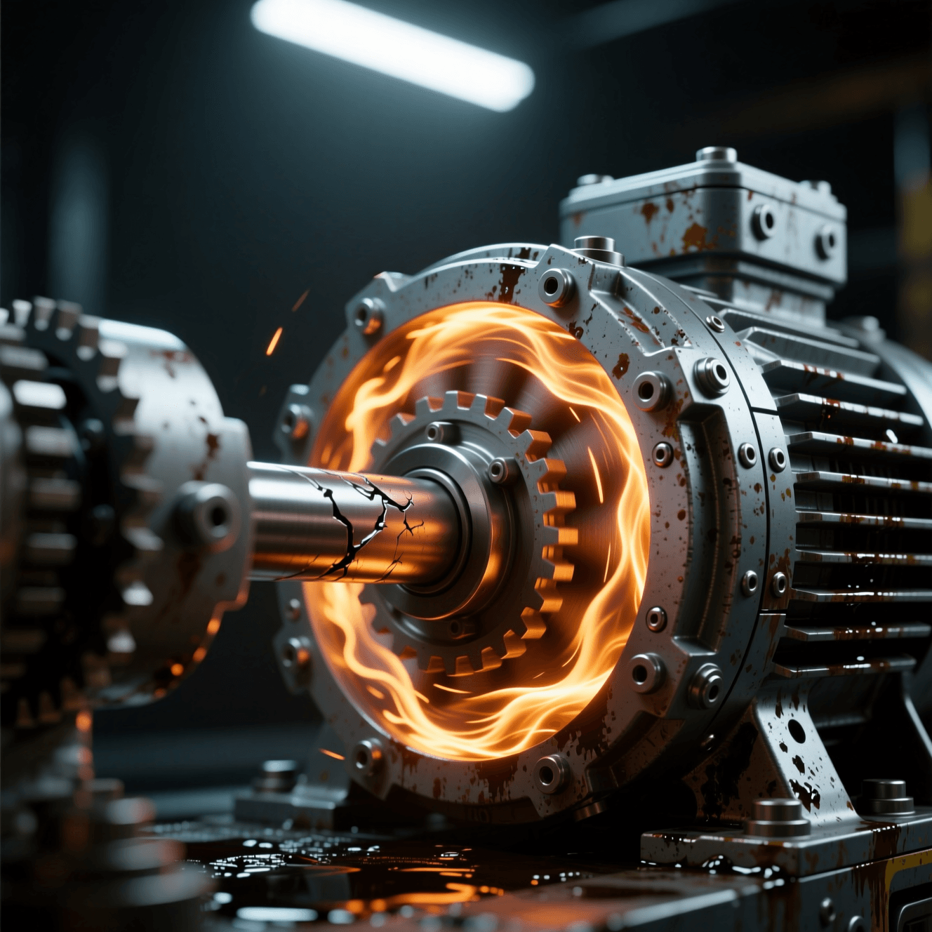 Motor con fricción elevada