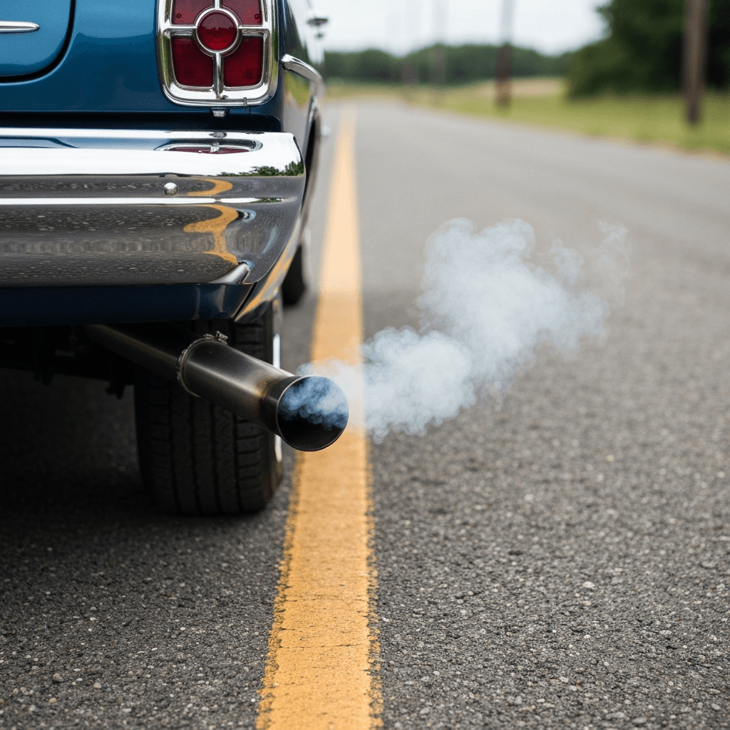 Humo visible en el escape