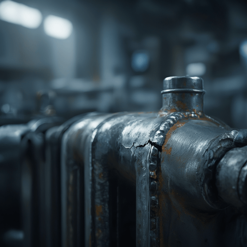 Radiador con microfisura