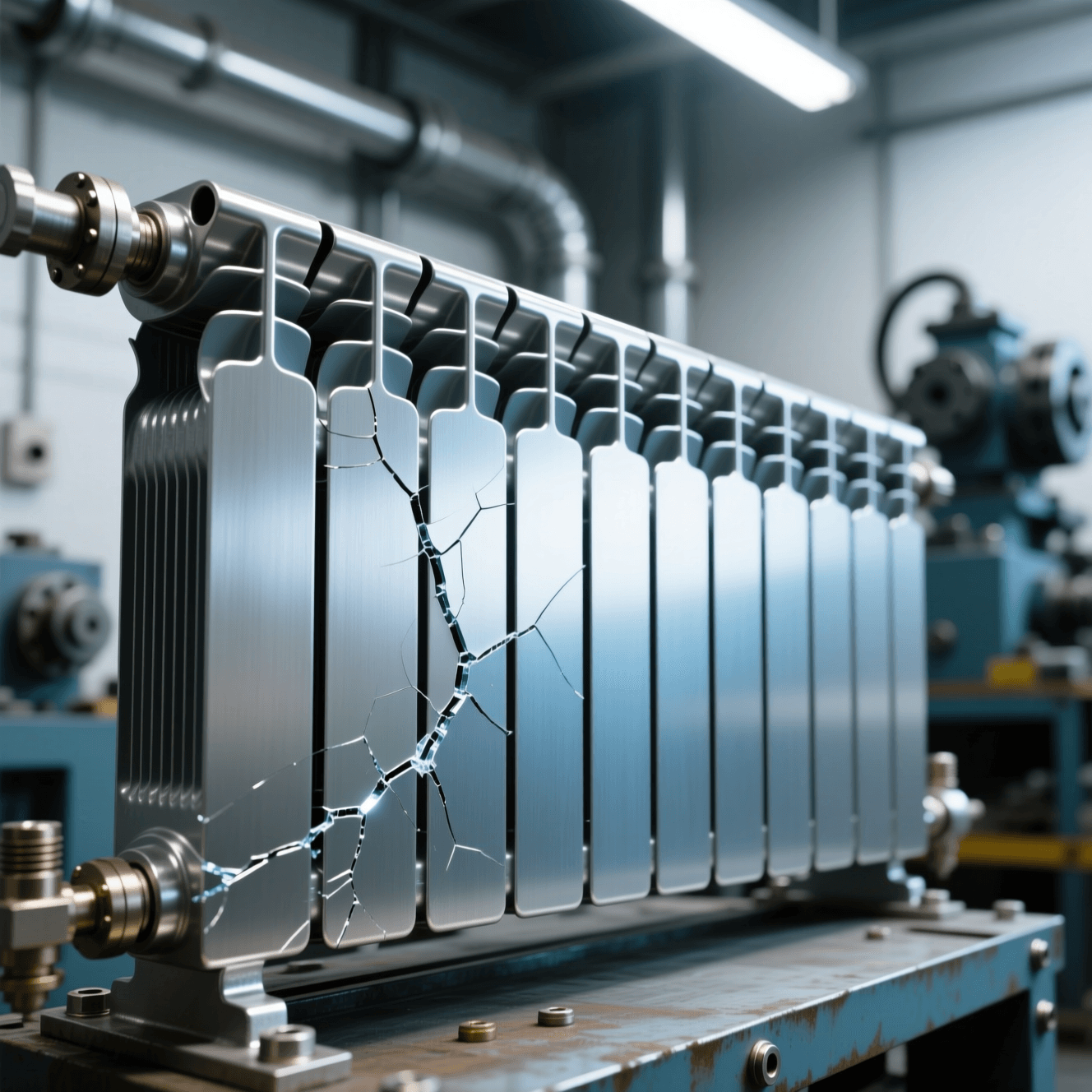 Radiador con microfisura