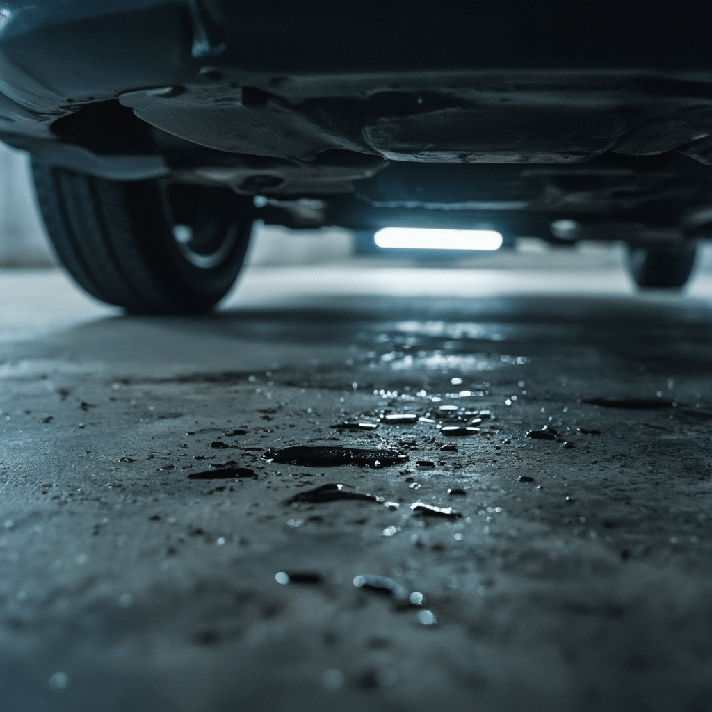 Pequeñas manchas bajo el vehículo