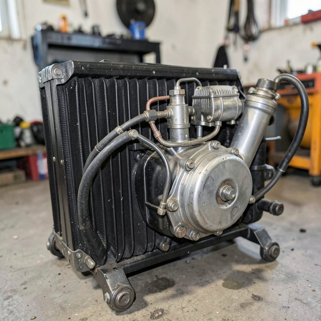 Radiador en funcionamiento