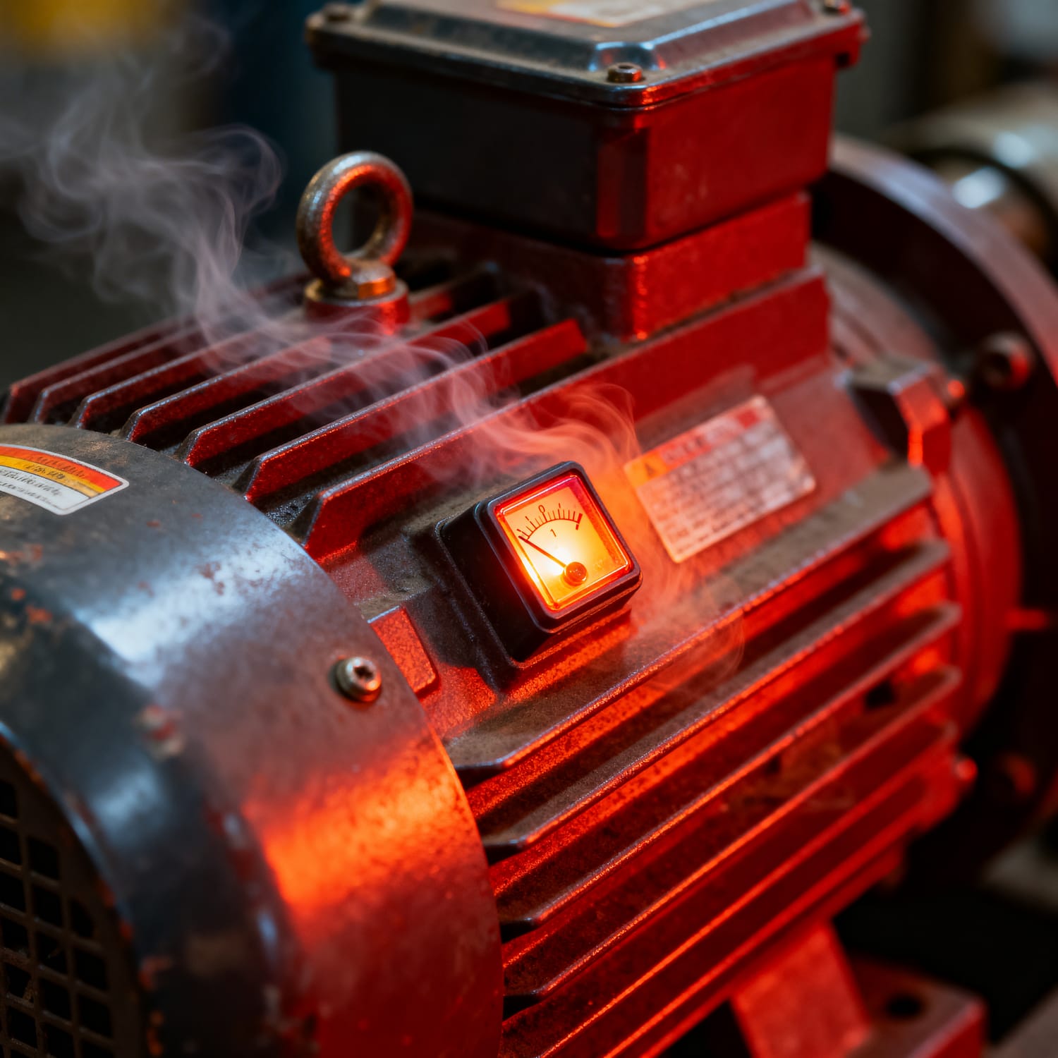 Motor con indicador de temperatura elevado
