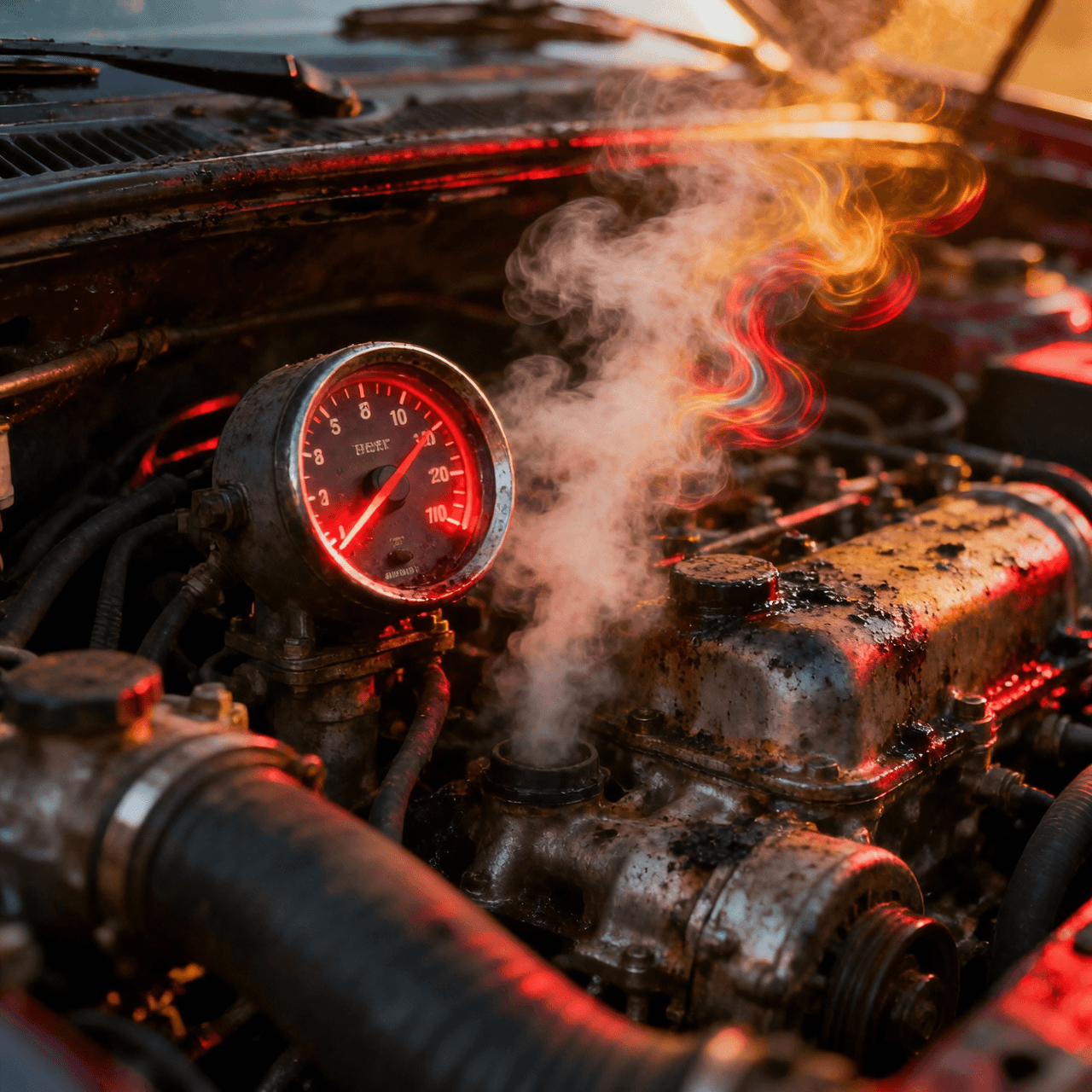 Motor con indicador de temperatura elevado