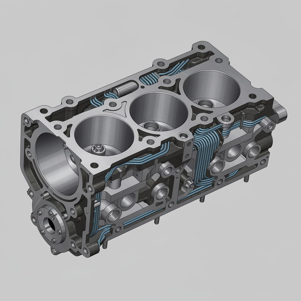 Representación técnica de junta de cabeza