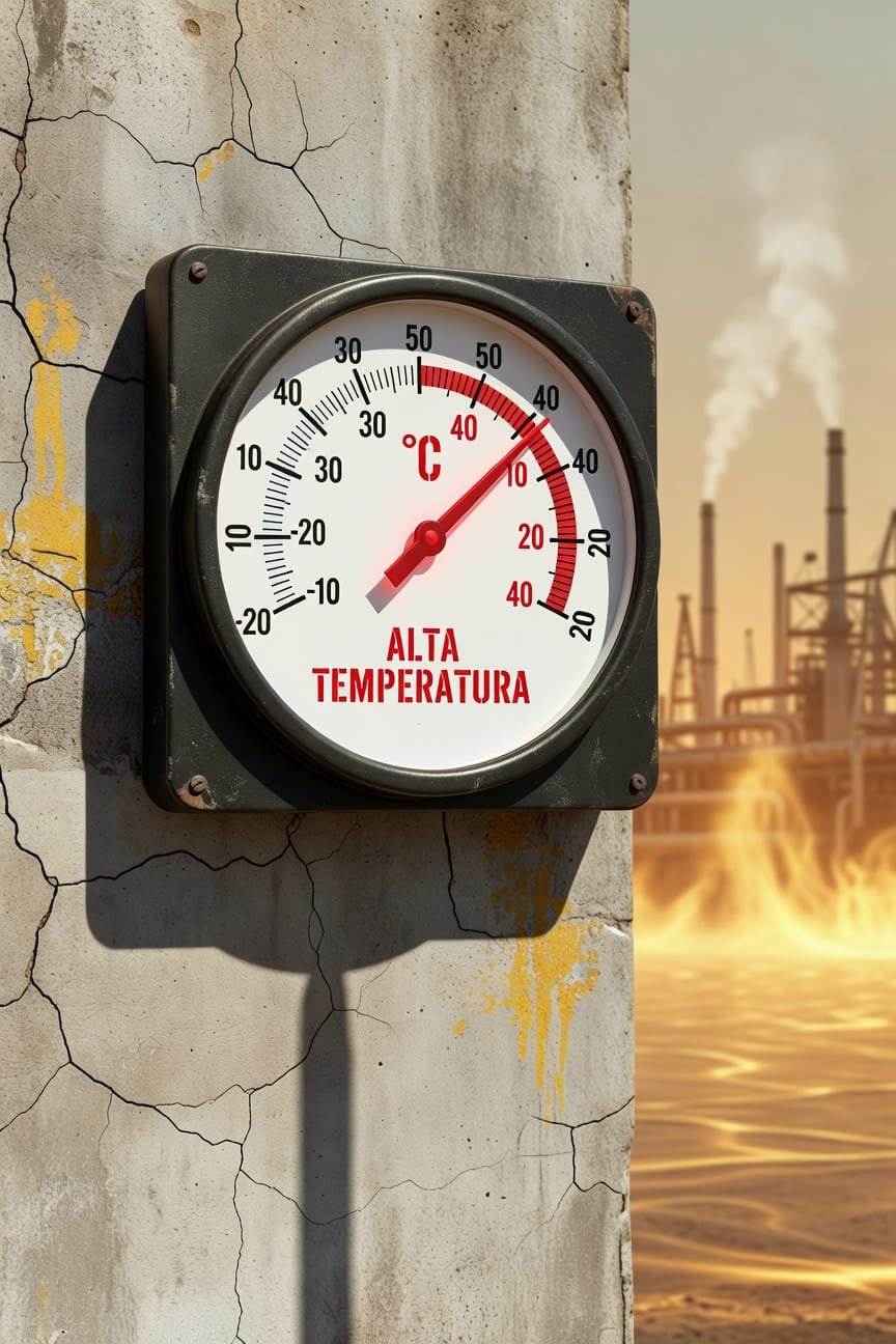 Indicador de temperatura elevado