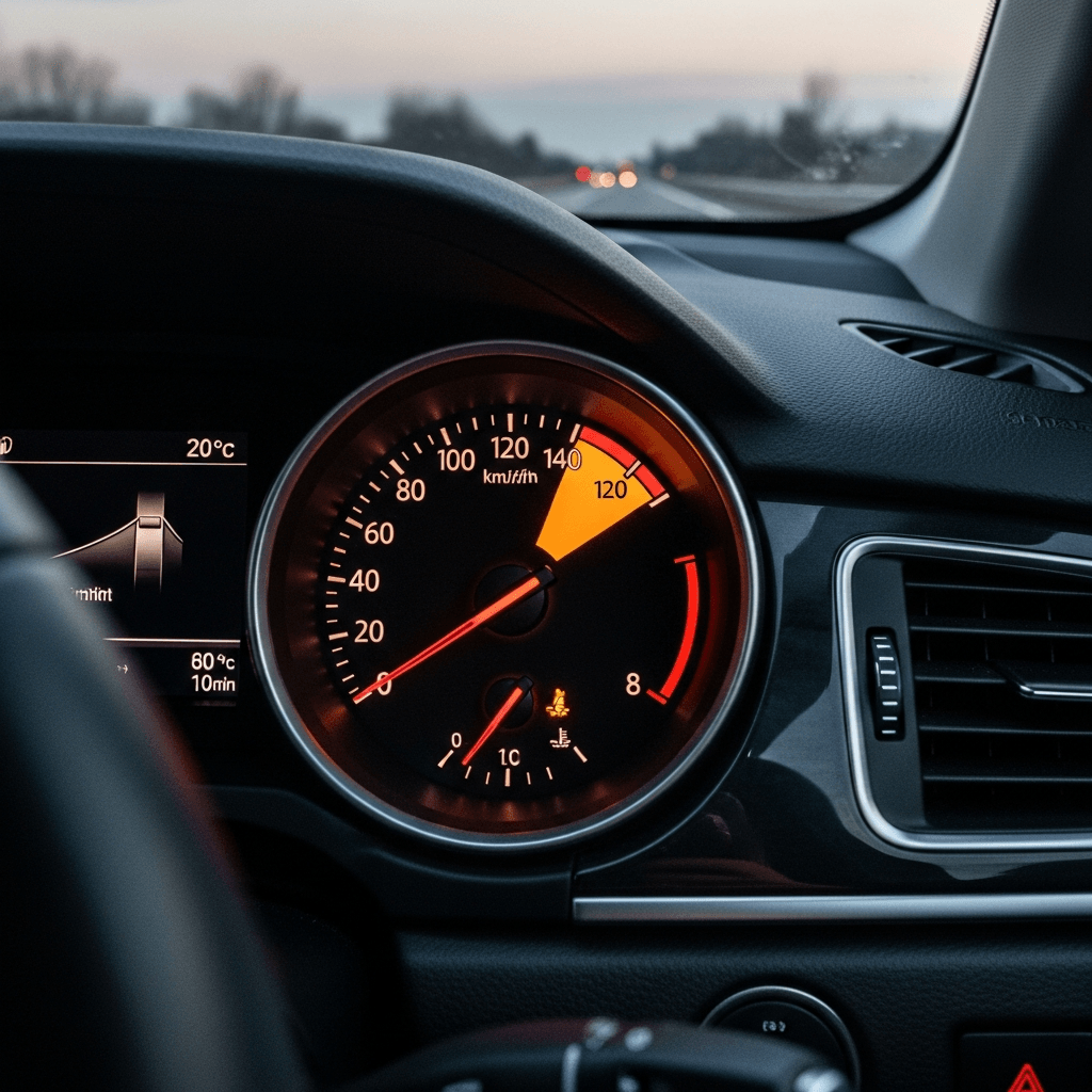 Indicador de temperatura ligeramente elevado