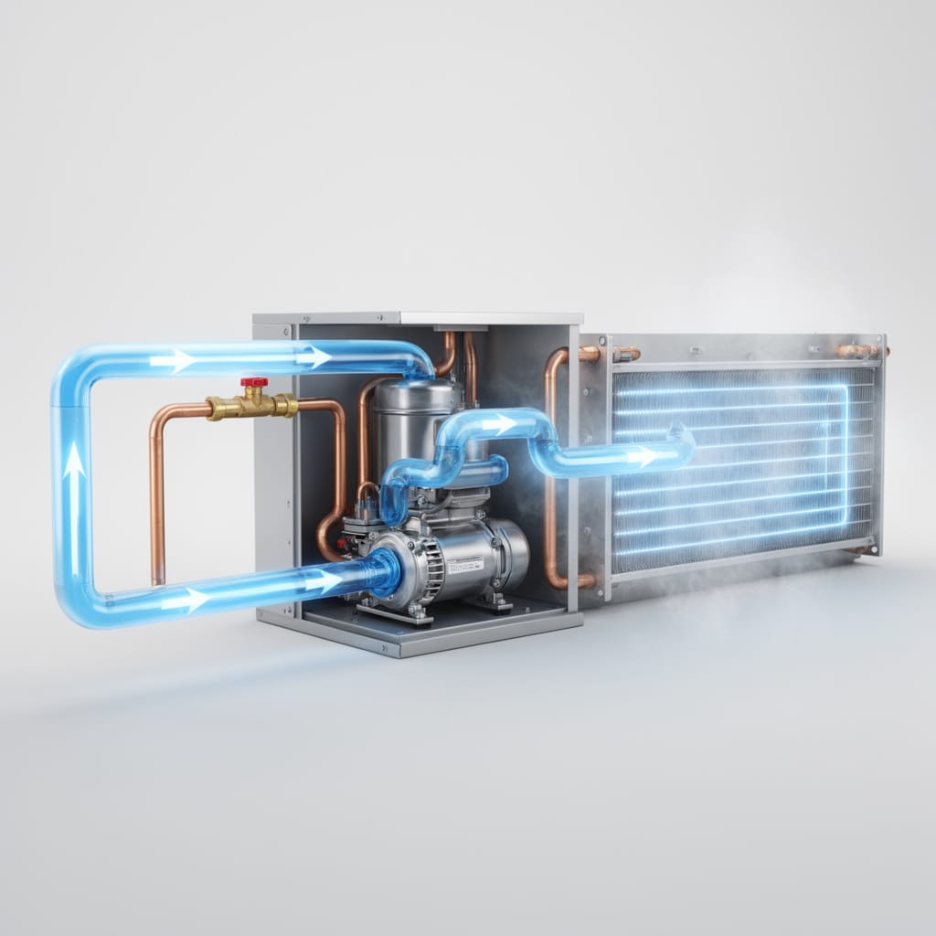 Refrigerante circulando correctamente en el sistema