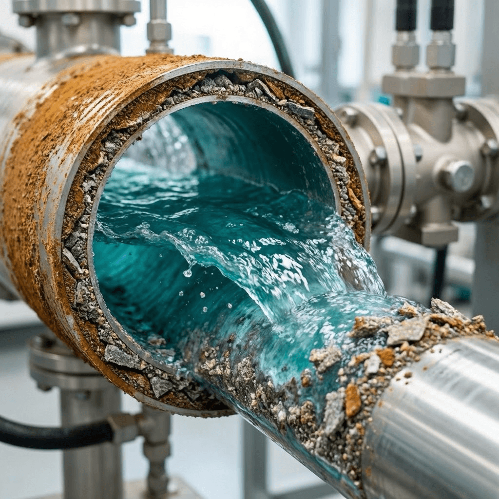 Representación del proceso de limpieza del sistema