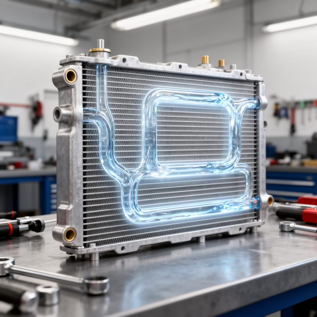 Radiador con flujo restaurado