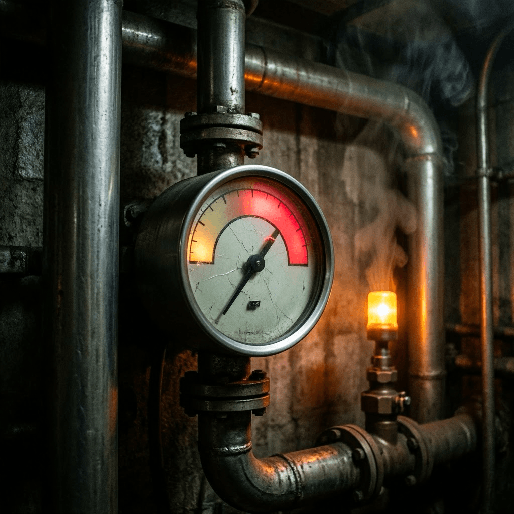 Indicador de temperatura en aumento