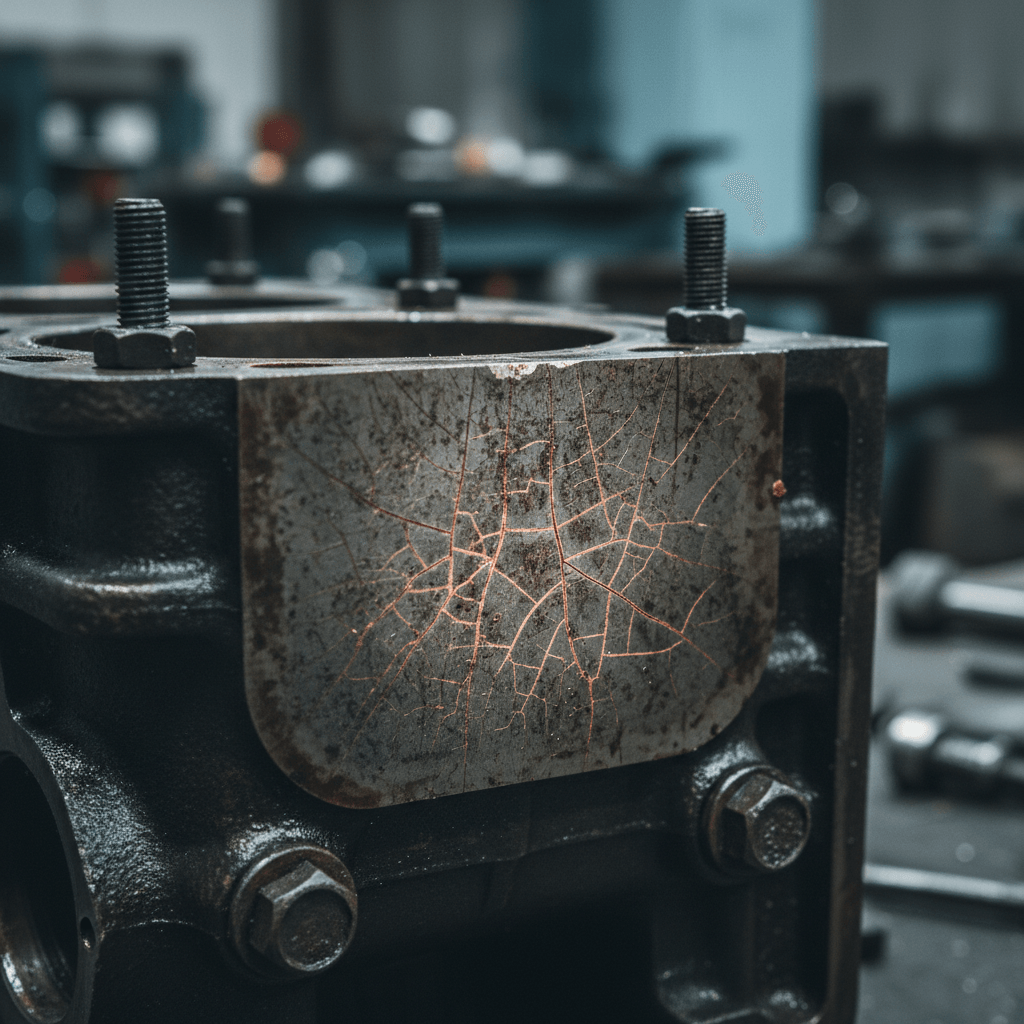 Bloque del motor con microfisuras