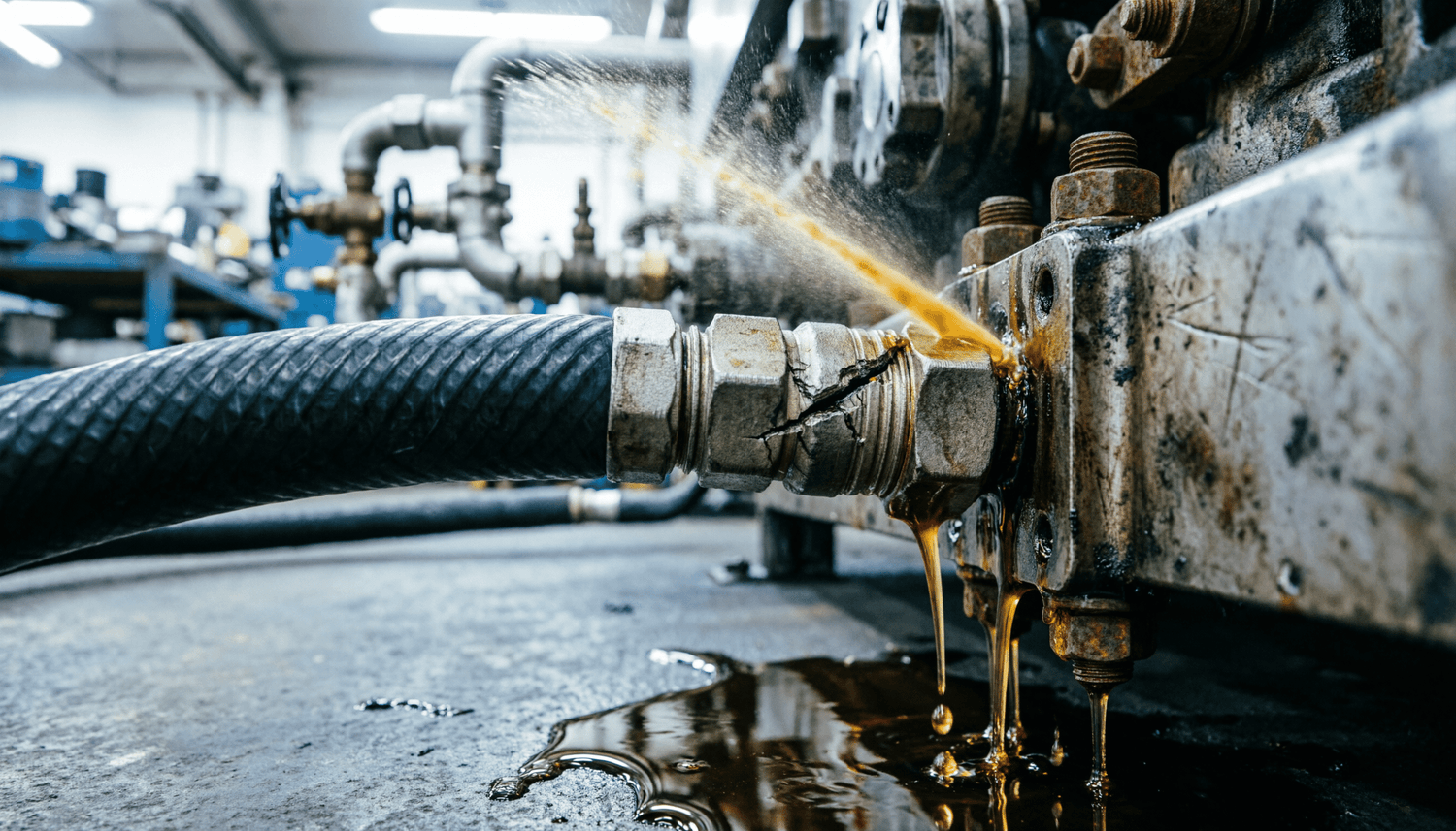 Fuga de fluido hidráulico