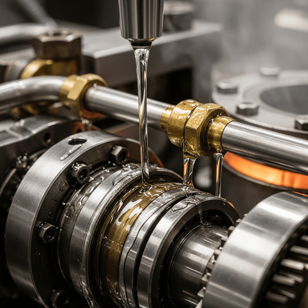 Fluido lubricando el sistema