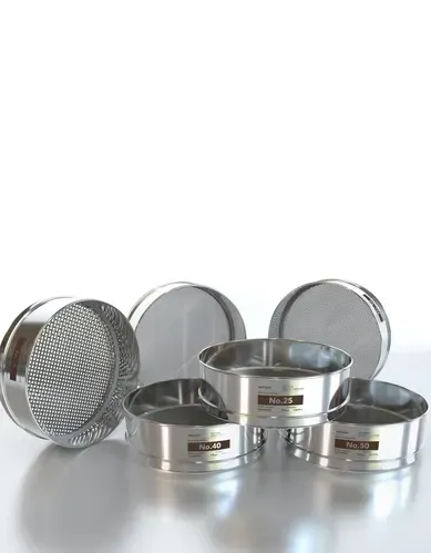 Tamiz Tyler de acero inoxidable para análisis de partículas en laboratorio
