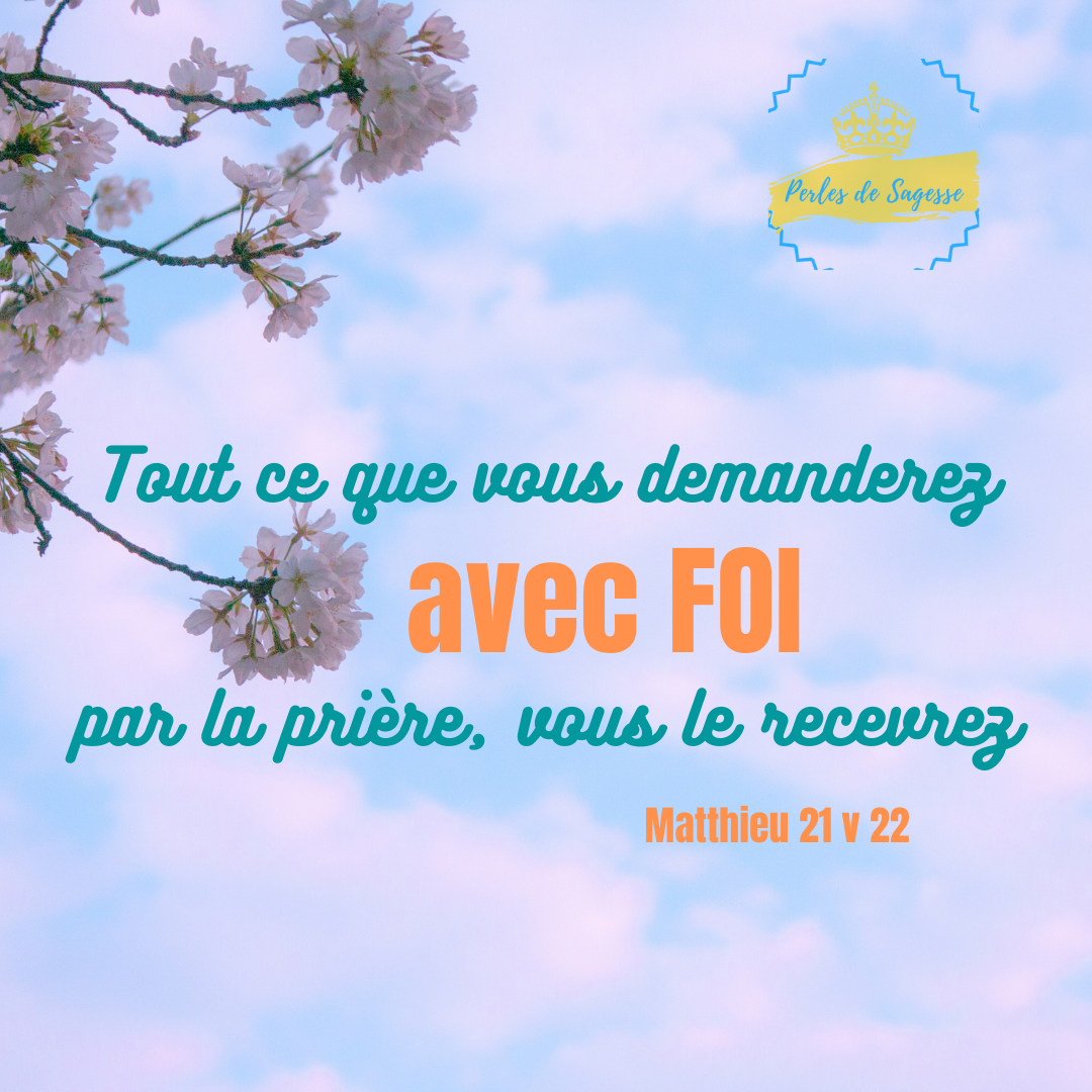 perles de sagesse verset sur la foi