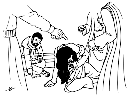 femme adultère pointée du doigt