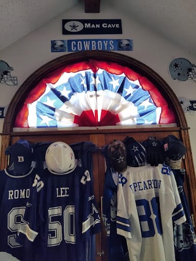 Fresh beige paint on gazebo ceiling and posts