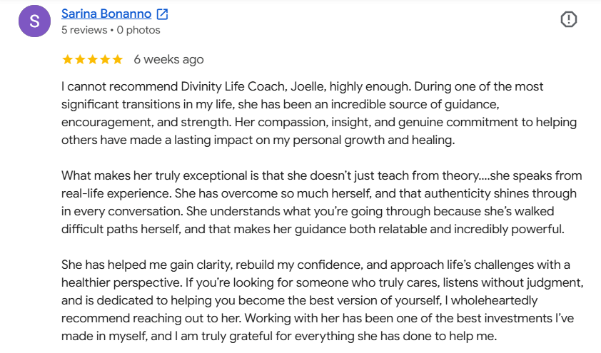 Sarina Divinity Life Coaching Review