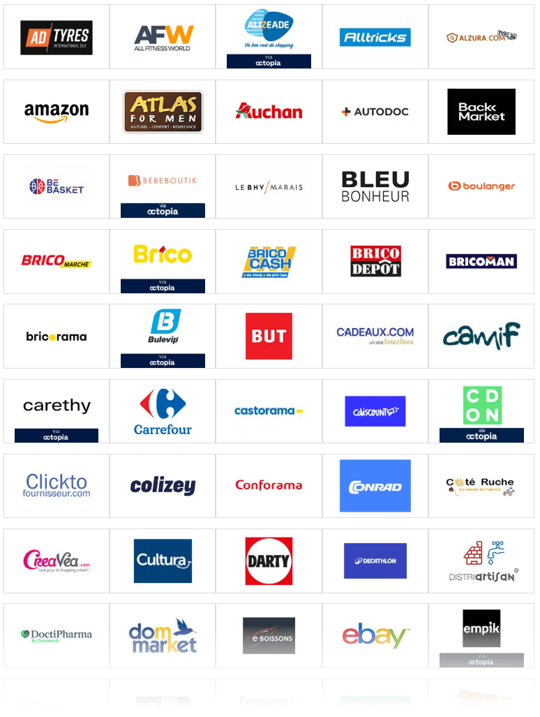 Liste marketplaces