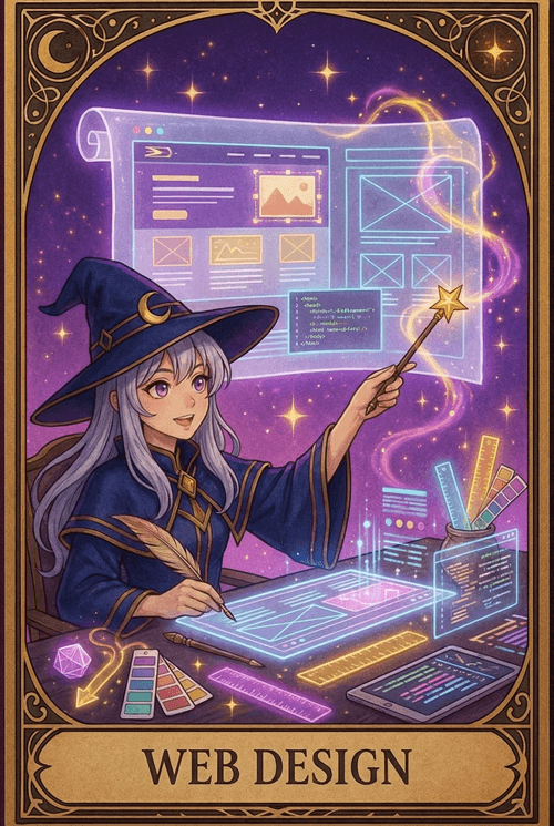 Web Design card front