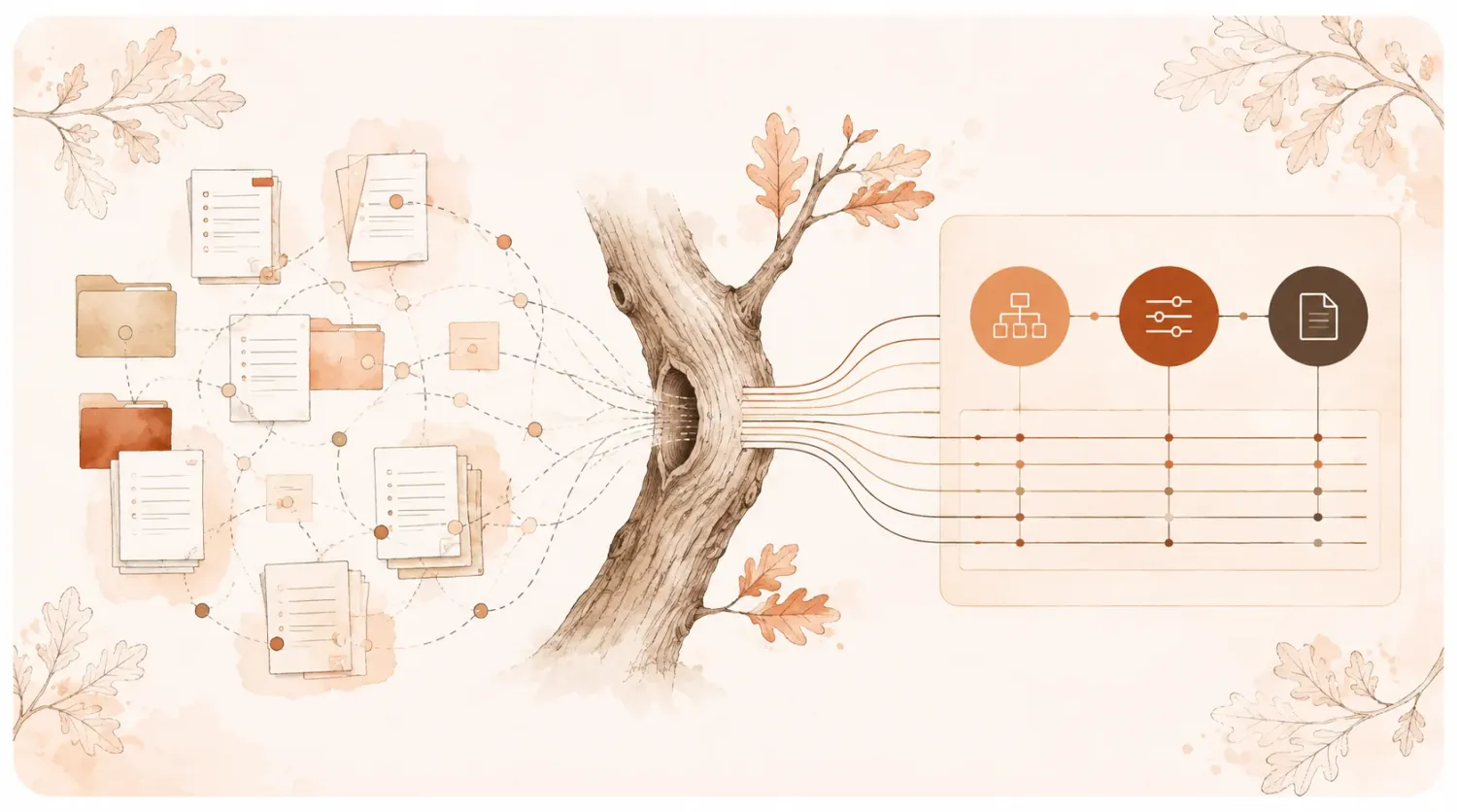 Fragmented management-system documents brought together through the Garek 10 approach into one connected and traceable business system.
