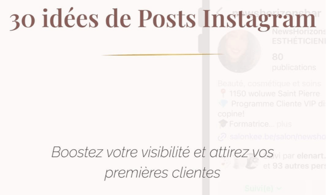 Transforme ton Instagram en vitrine qui attire des clientes