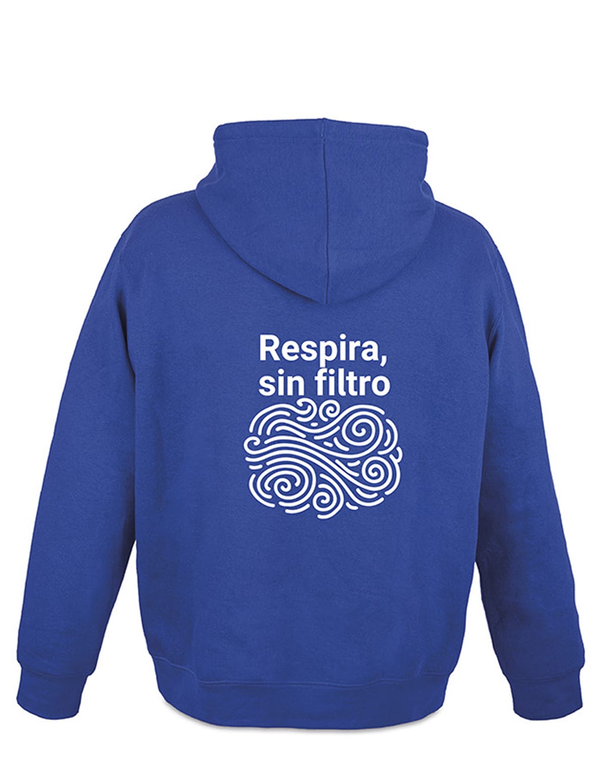Hoodie casual azul royal trasera