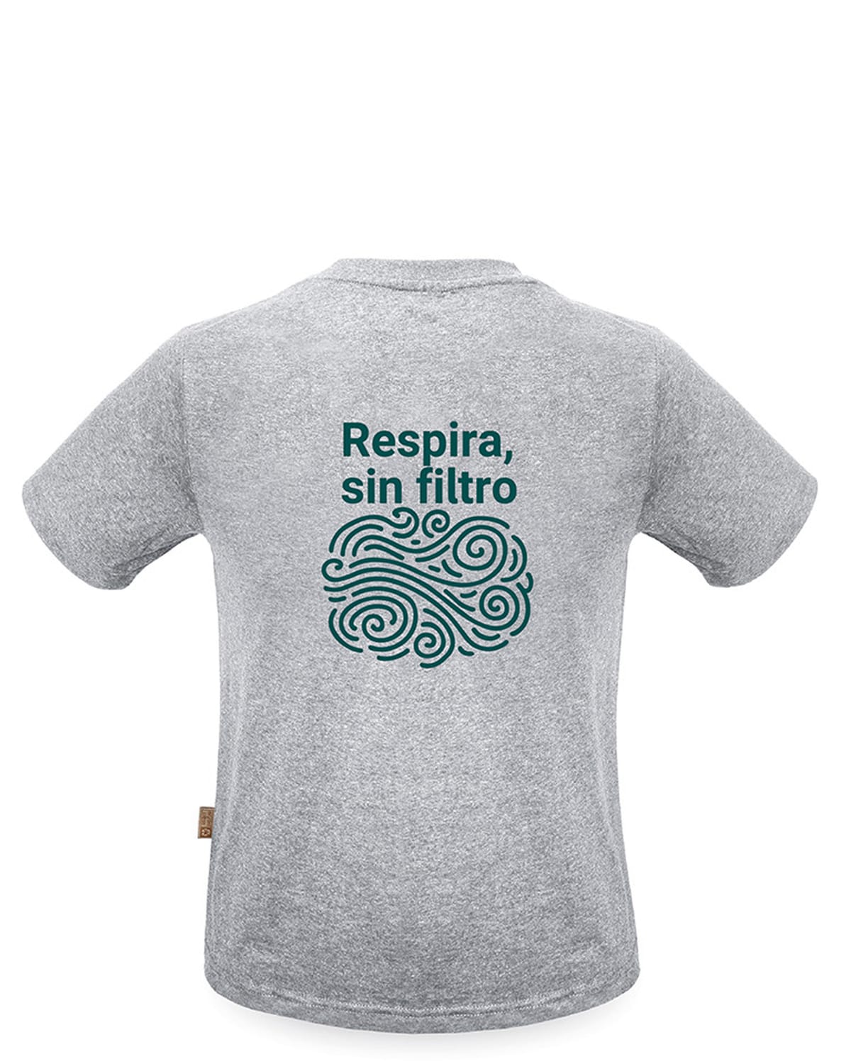 T-shirt gris trasera