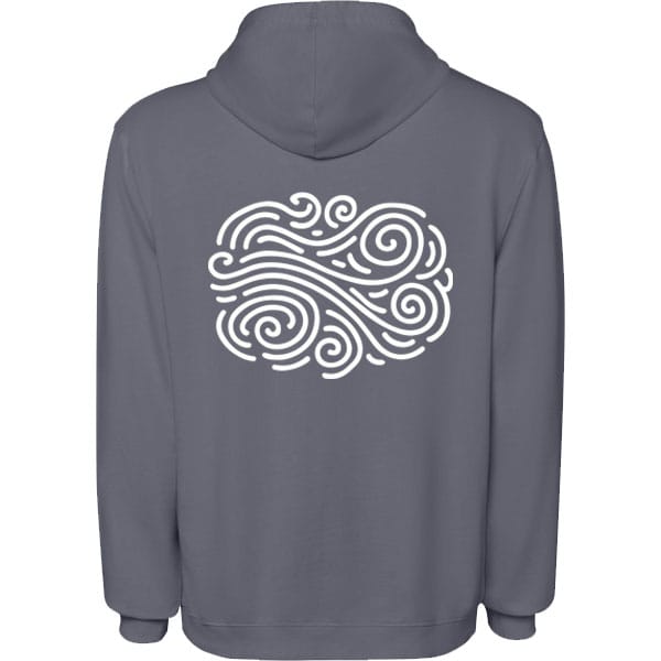 Sudadera antracita blanca trasera