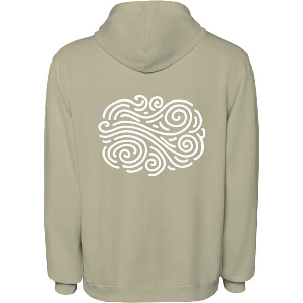 Sudadera kaki trasera