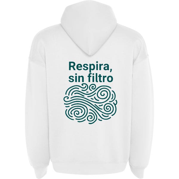 Camiseta blanca oversize trasera