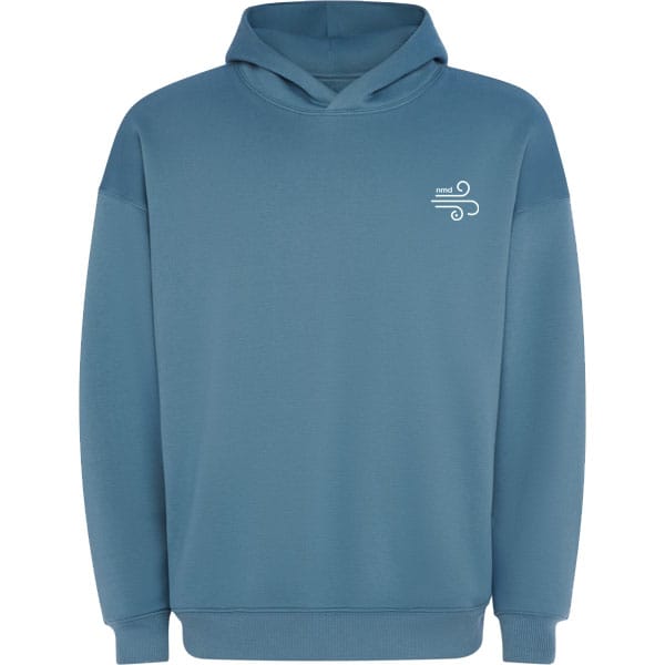 Sudadera azul oversize frontal