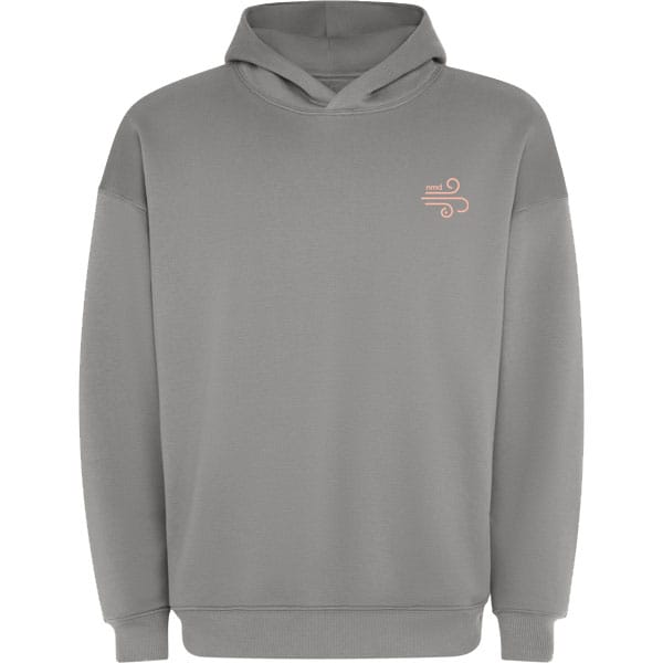 Sudadera gris claro oversize frontal