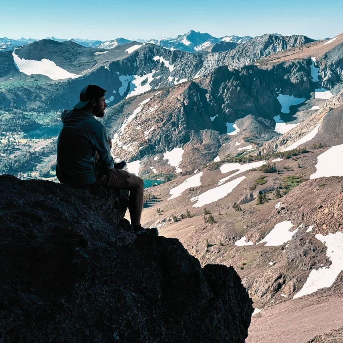 Francois de Neuville alone in the mountains