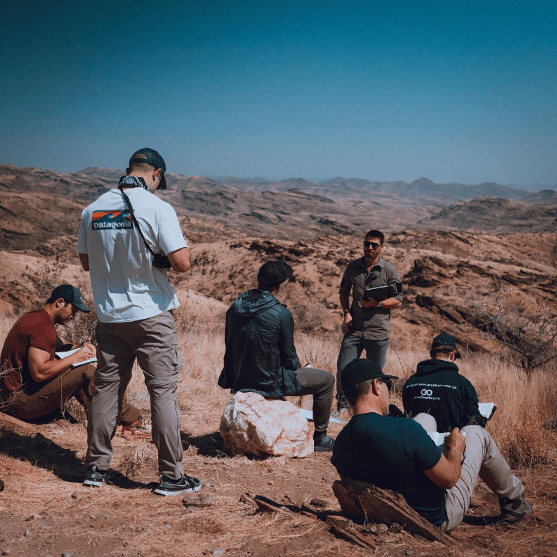 Group of guys cycling and having fun