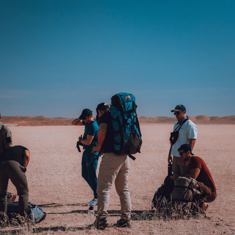 François de Neuville in a waterfall