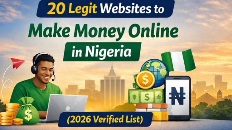 Laptop showing websites that pay Nigerians online